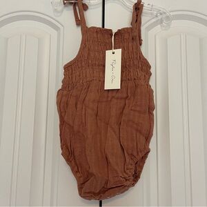 Rylee + Cru Terracotta Baby Romper